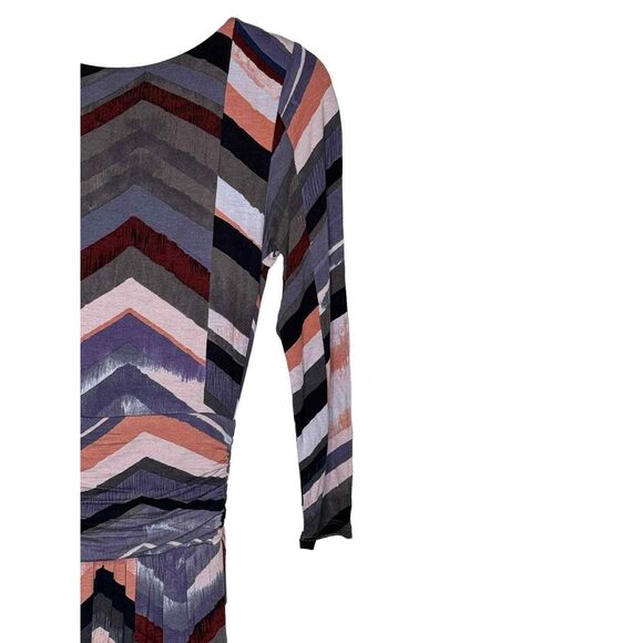 Anthropologie Maeve Women's  Maxi Dress Chevron Striped Lined Knit StretchXS - Picture 8 of 12